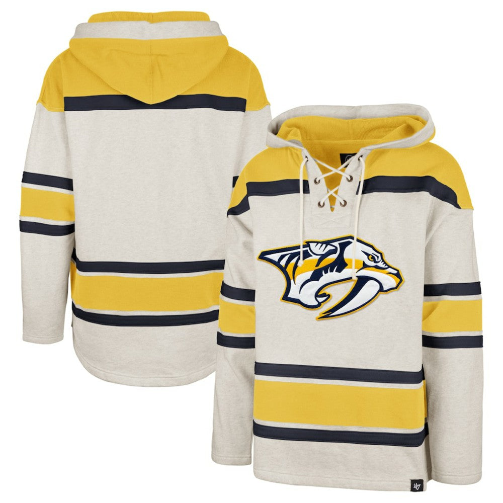 Nashville Predators '47 Rockaway Lace-Up Pullover Hoodie Outlet