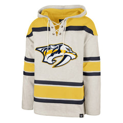 Nashville Predators '47 Rockaway Lace-Up Pullover Hoodie Outlet
