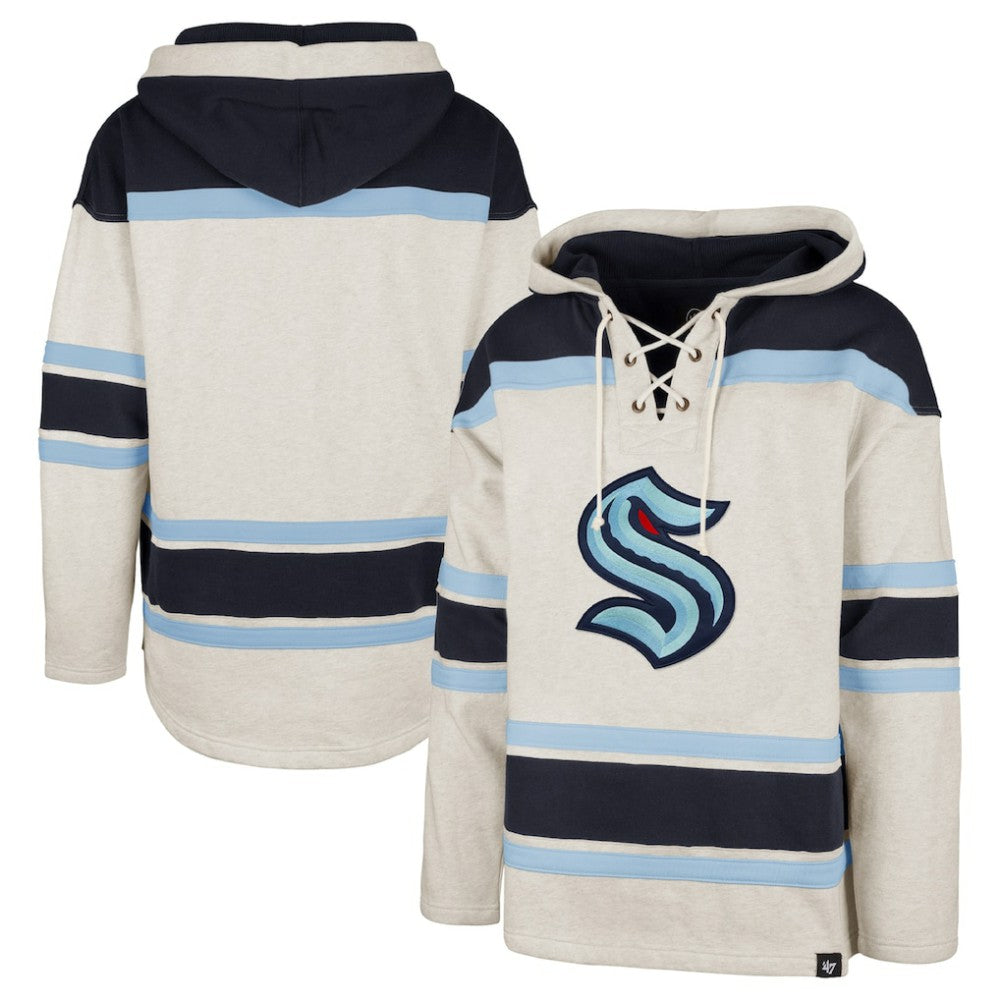 Seattle Kraken '47 Rockaway Lace-Up Pullover Hoodie On Sale