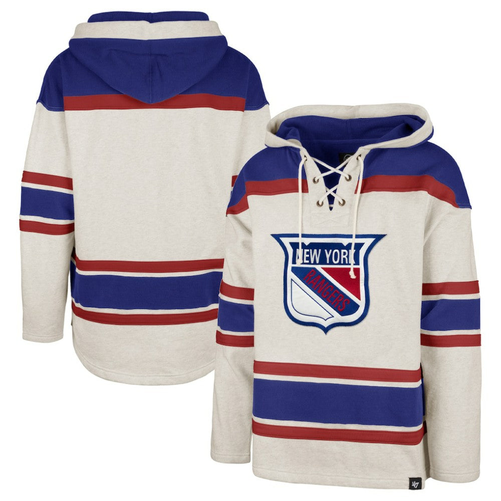 New York Rangers '47 Rockaway Lace-Up Pullover Hoodie Online