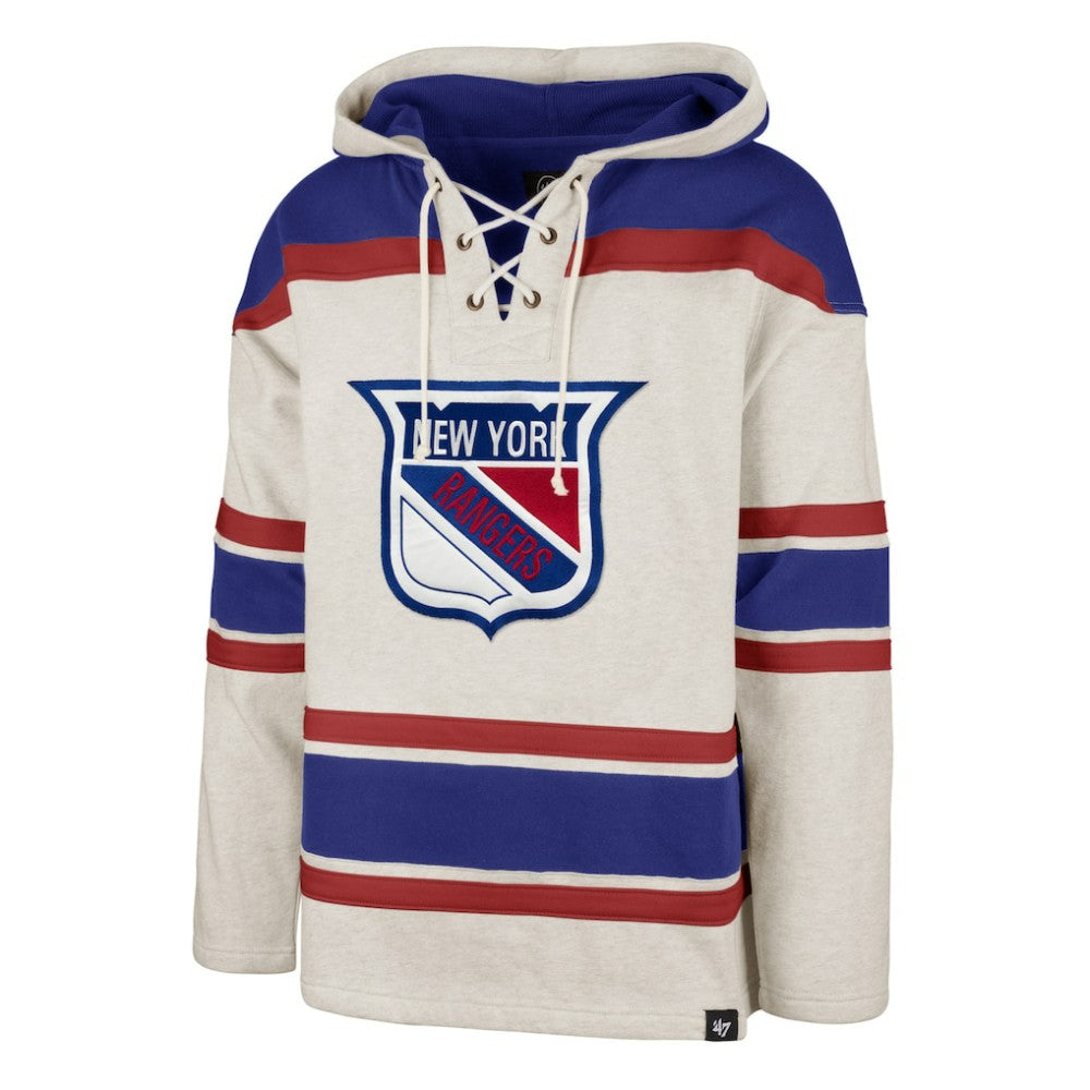 New York Rangers '47 Rockaway Lace-Up Pullover Hoodie Online