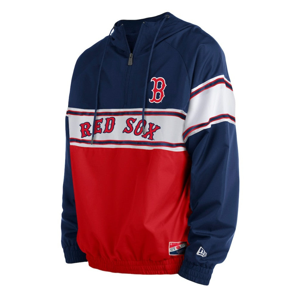 Boston Red Sox New Era Ripstop Raglan Quarter-Zip Hoodie | MLB New