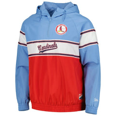St. Louis Cardinals New Era Ripstop Raglan Quarter-Zip Hoodie | MLB Discount