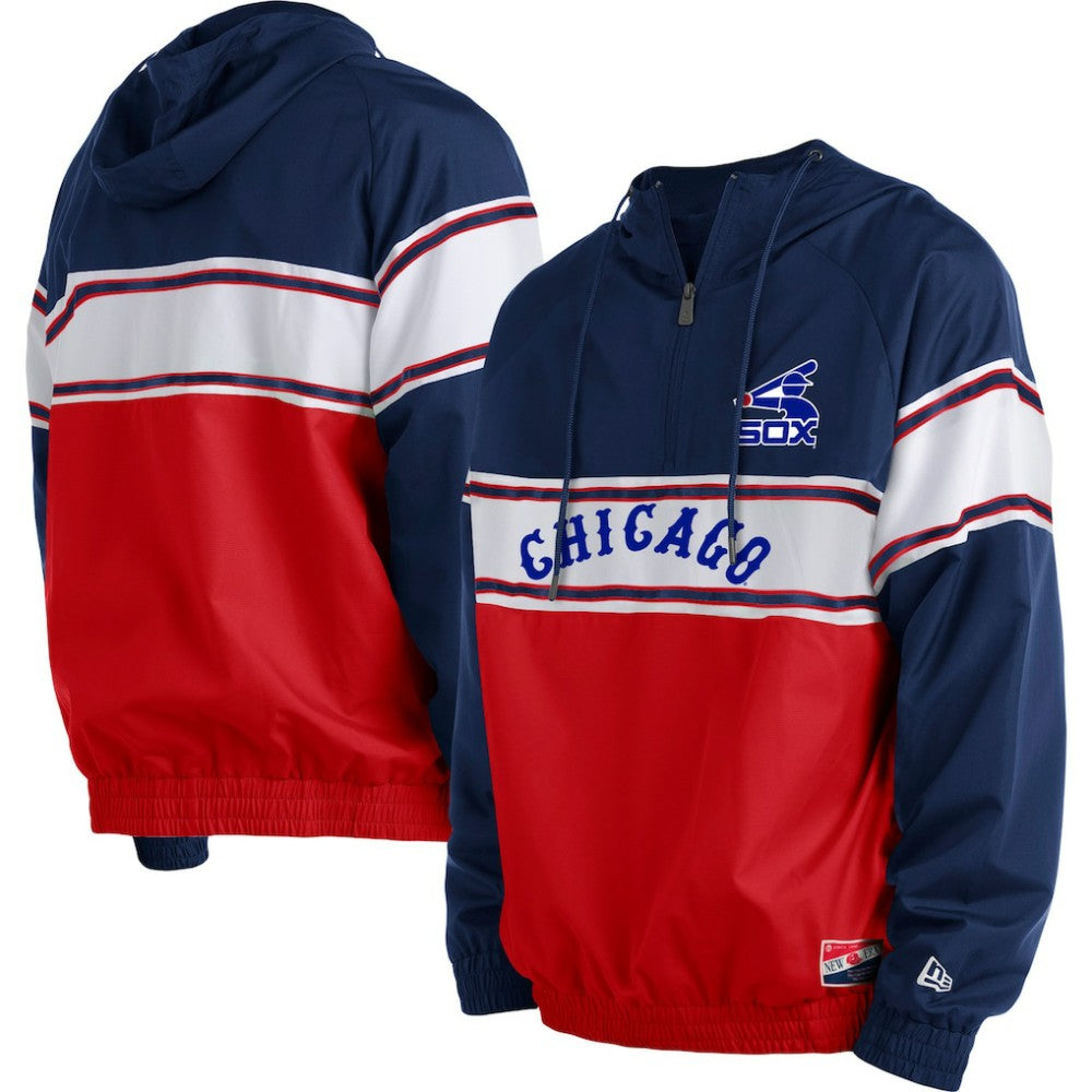 Chicago White Sox New Era Ripstop Raglan Quarter-Zip Hoodie | MLB Outlet