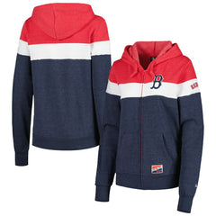 Boston Red Sox New Era Women's Colorblock Full-Zip Hoodie Jacket | MLB Near me