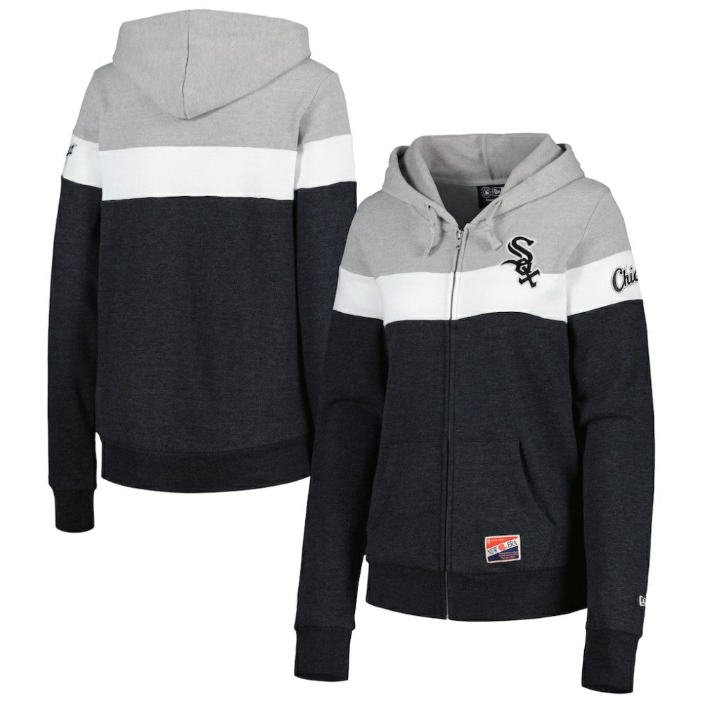 Chicago White Sox New Era Women's Colorblock Full-Zip Hoodie Jacket | MLB Near me