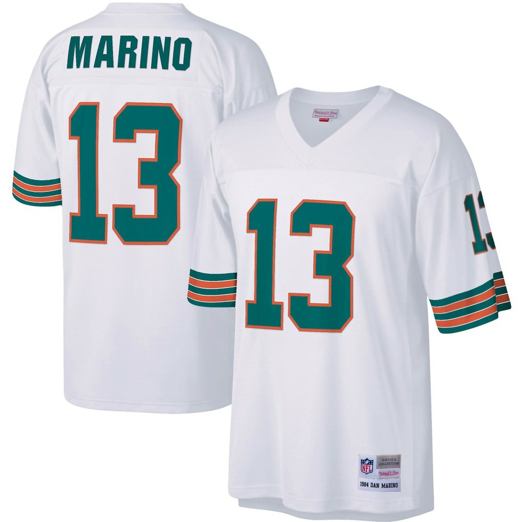 Miami Dolphins Mitchell & Ness Dan Marino  Big & Tall 1984 Retired Player Replica Jersey
