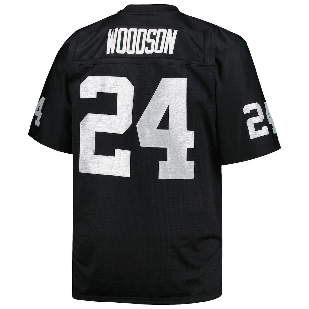 Las Vegas Raiders Mitchell & Ness Charles Woodson  Big & Tall 1998 Retired Player Replica Jersey