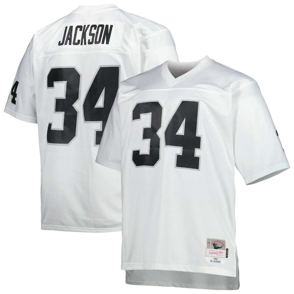 Las Vegas Raiders Mitchell & Ness Bo Jackson  Big & Tall 1988 Retired Player Replica Jersey