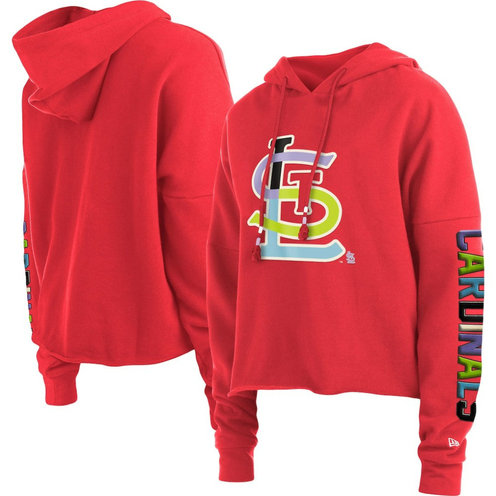 St. Louis Cardinals New Era Women's Fashion High Hip Pullover Hoodie | MLB New