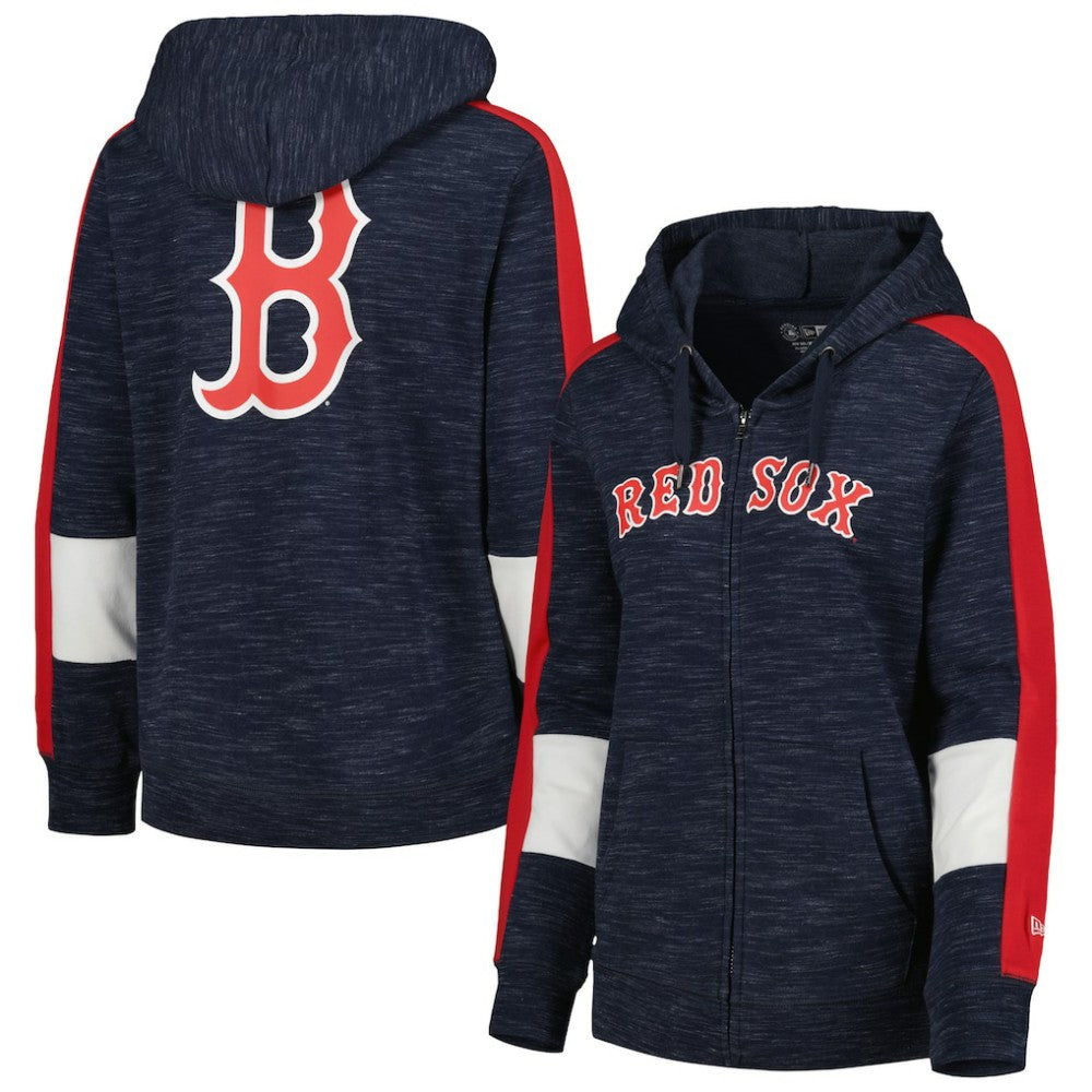Boston Red Sox New Era Women's Colorblock Full-Zip Hoodie | MLB On Sale