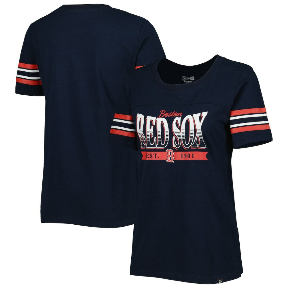 Boston Red Sox New Era Women's Team Stripe T-Shirt | MLB Shop