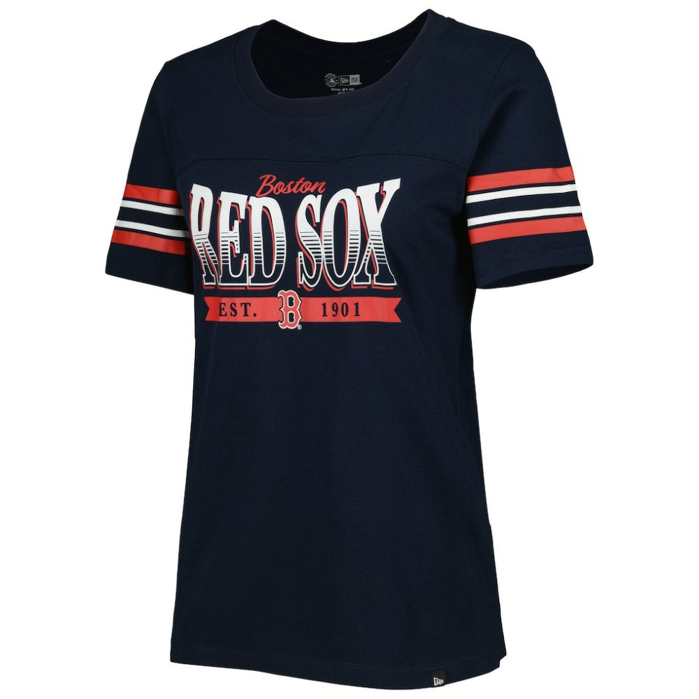Boston Red Sox New Era Women's Team Stripe T-Shirt | MLB Shop
