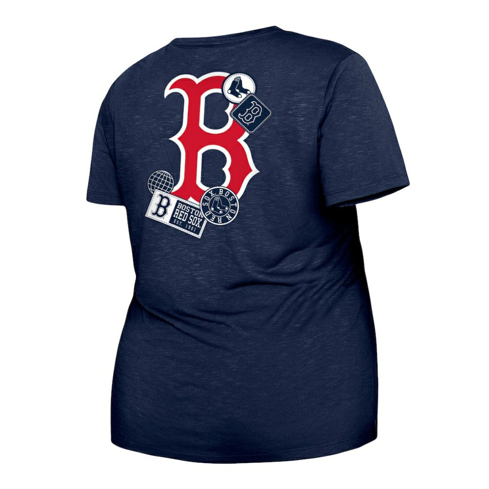 Boston Red Sox New Era Women's Plus Size Two-Hit Front Knot T-Shirt | MLB Online