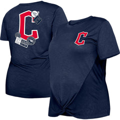 Cleveland Guardians New Era Women's Plus Size Two-Hit Front Knot T-Shirt | MLB Near me