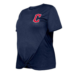 Cleveland Guardians New Era Women's Plus Size Two-Hit Front Knot T-Shirt | MLB Near me
