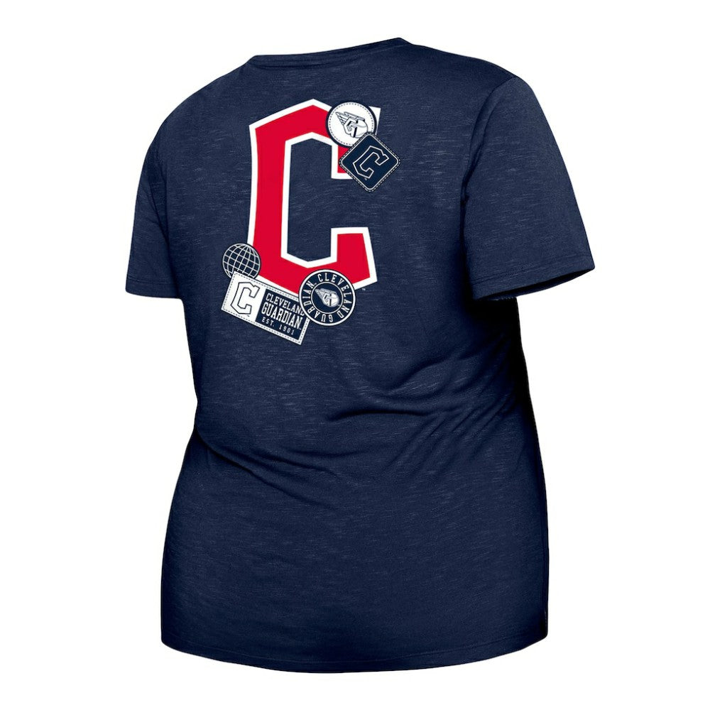 Cleveland Guardians New Era Women's Plus Size Two-Hit Front Knot T-Shirt | MLB Near me