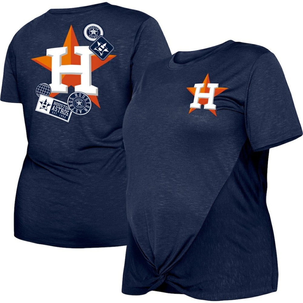 Houston Astros New Era Women's Plus Size Two-Hit Front Knot T-Shirt | MLB Near me