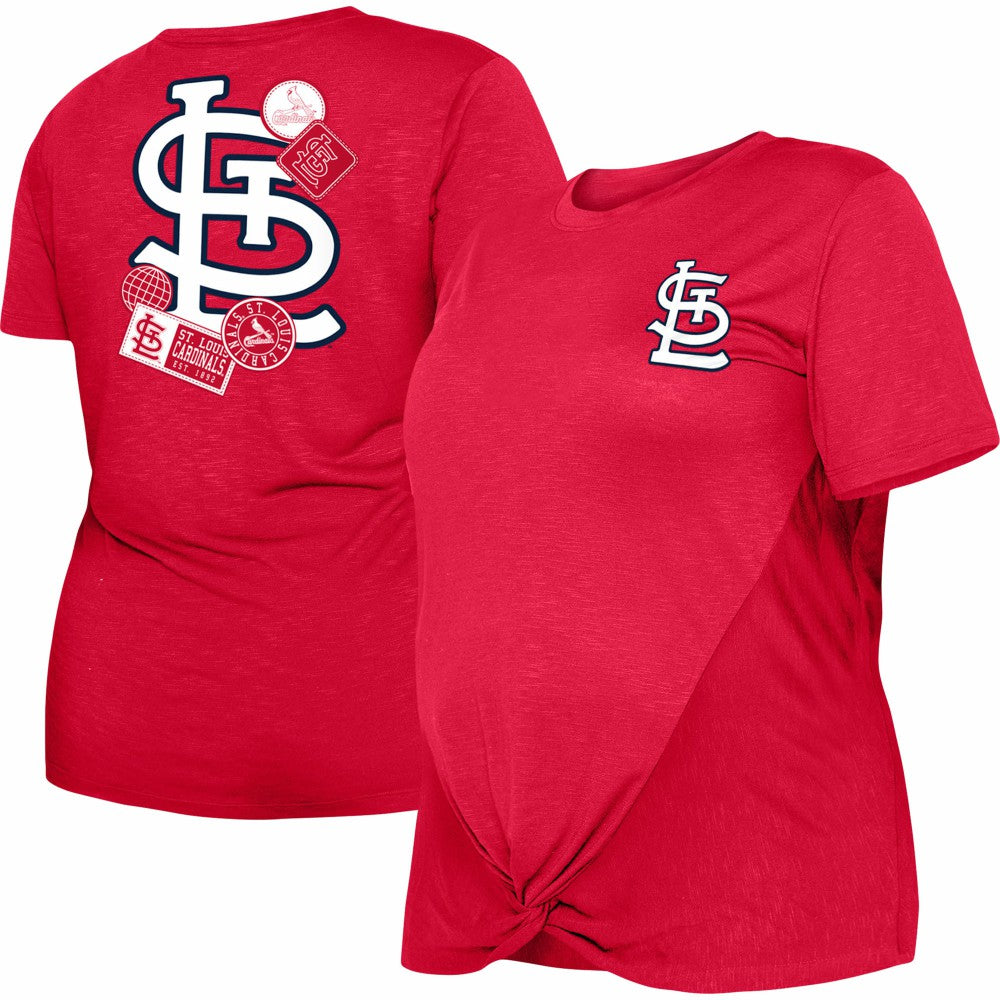 St. Louis Cardinals New Era Women's Plus Size Two-Hit Front Knot T-Shirt | MLB Outlet