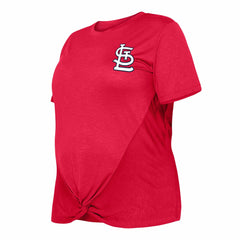 St. Louis Cardinals New Era Women's Plus Size Two-Hit Front Knot T-Shirt | MLB Outlet
