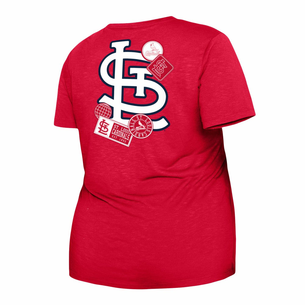 St. Louis Cardinals New Era Women's Plus Size Two-Hit Front Knot T-Shirt | MLB Outlet