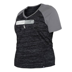Chicago White Sox New Era Women's Plus Size Space Dye Raglan V-Neck T-Shirt | MLB On Sale
