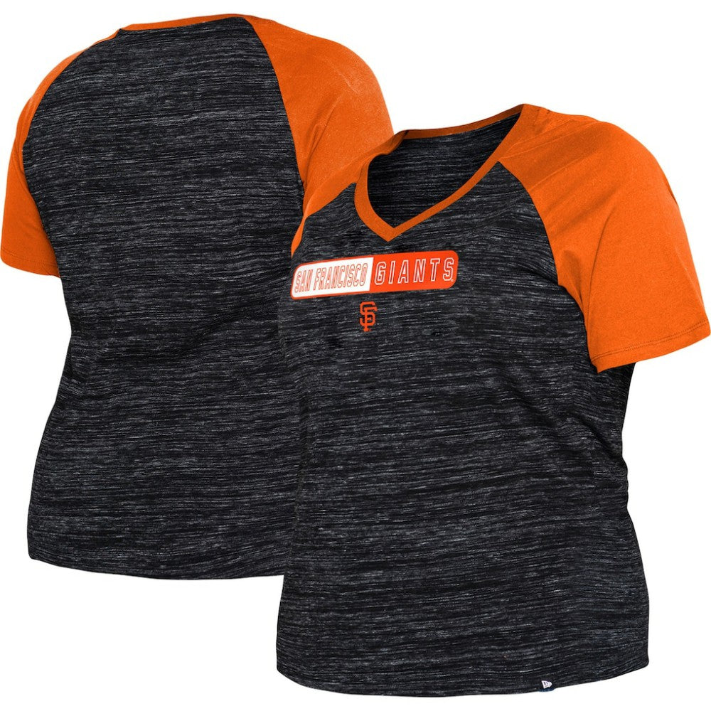San Francisco Giants New Era Women's Plus Size Space Dye Raglan V-Neck T-Shirt | MLB Near me