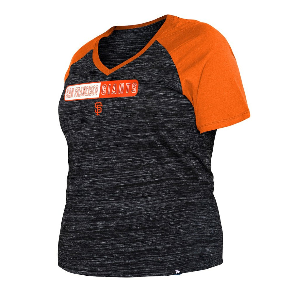 San Francisco Giants New Era Women's Plus Size Space Dye Raglan V-Neck T-Shirt | MLB Near me