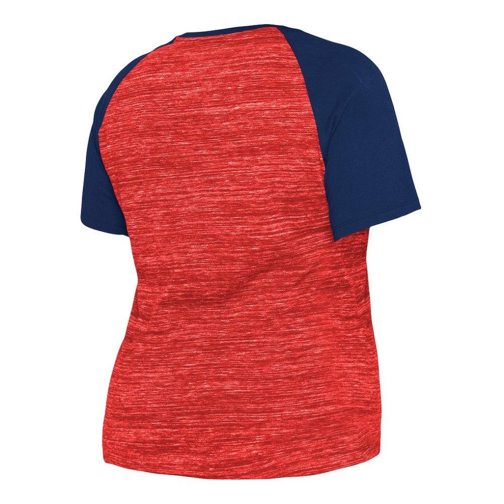 St. Louis Cardinals New Era Women's Plus Size Space Dye Raglan V-Neck T-Shirt | MLB Shop