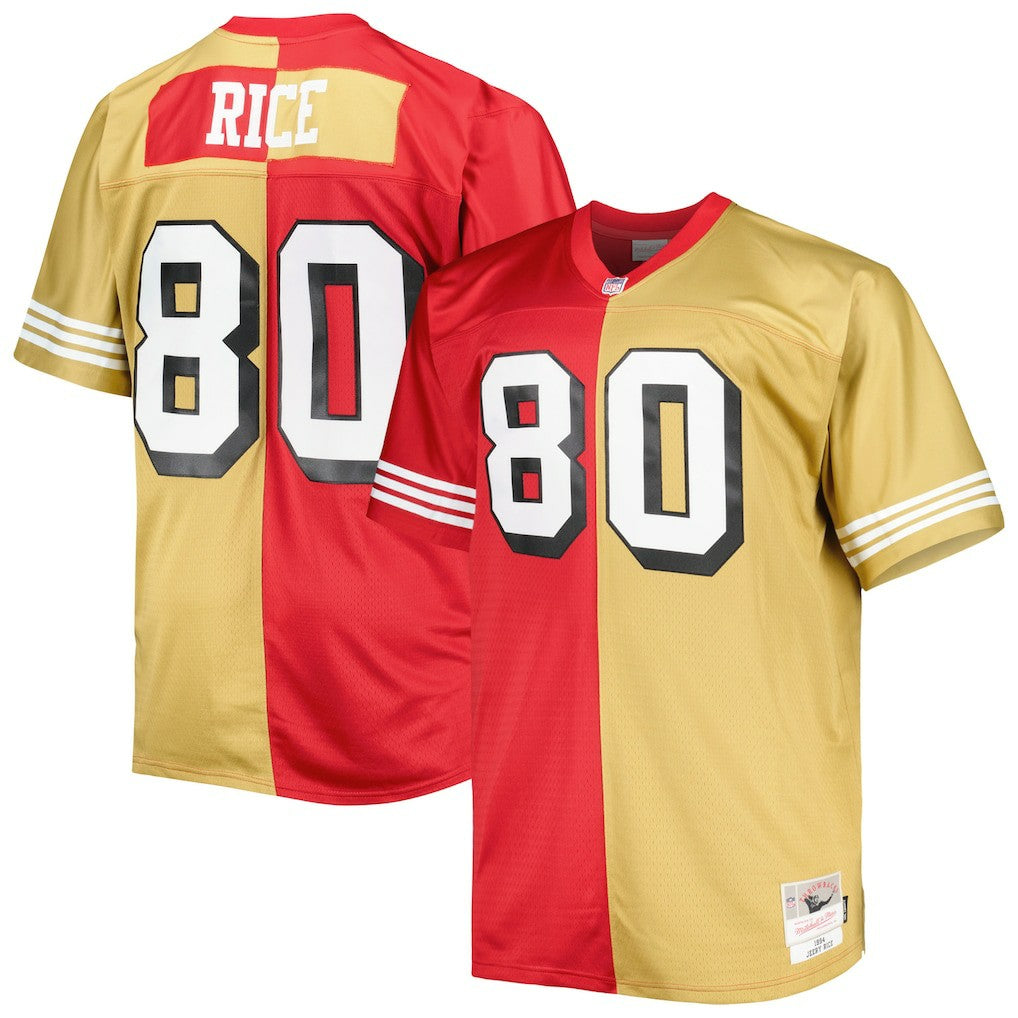 San Francisco 49ers Mitchell & Ness Jerry Rice  Big & Tall Split Legacy Retired Player Replica Jersey
