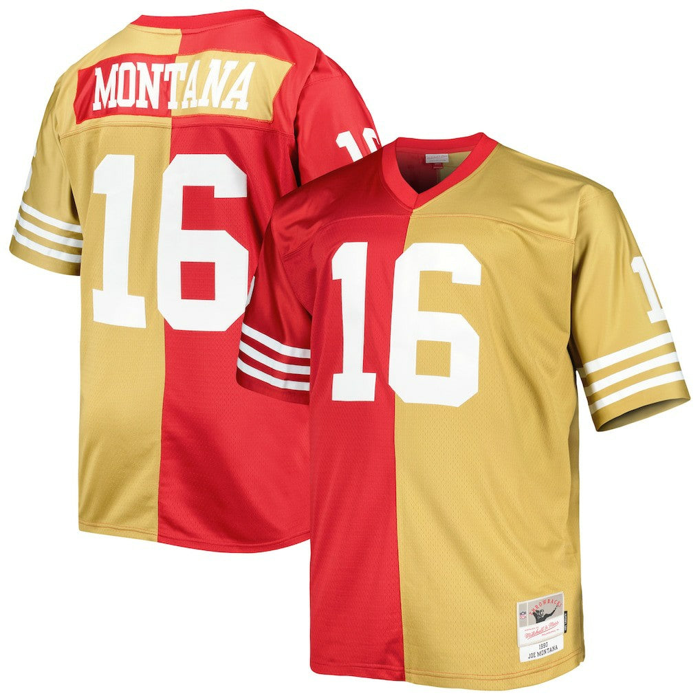 San Francisco 49ers Mitchell & Ness Joe Montana  Big & Tall Split Legacy Retired Player Replica Jersey