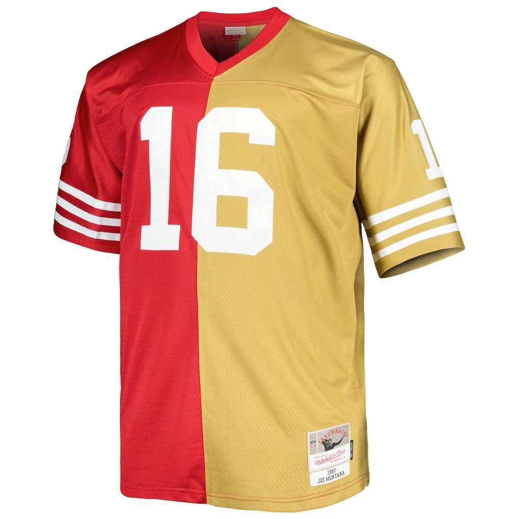 San Francisco 49ers Mitchell & Ness Joe Montana  Big & Tall Split Legacy Retired Player Replica Jersey