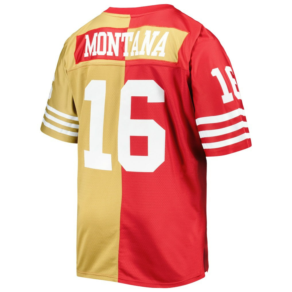 San Francisco 49ers Mitchell & Ness Joe Montana  Big & Tall Split Legacy Retired Player Replica Jersey