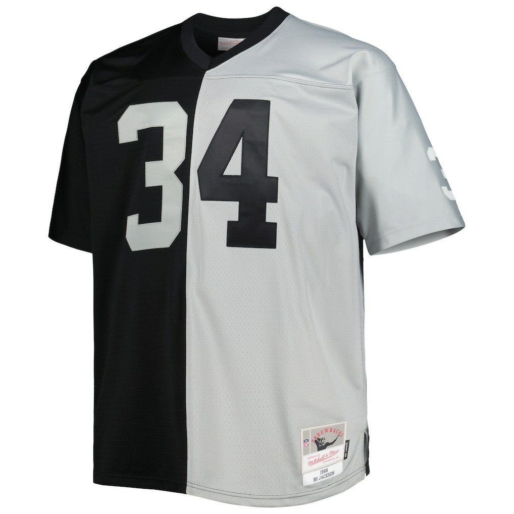 Las Vegas Raiders Mitchell & Ness Bo Jackson  Big & Tall Split Legacy Retired Player Replica Jersey