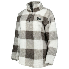 Philadelphia Flyers G-III 4Her by Carl Banks Women's Logo Plaid Sherpa Quarter-Zip Jacket On Sale