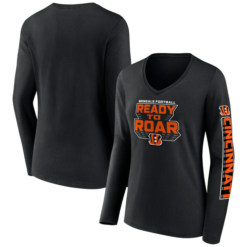 Cincinnati Bengals Fanatics Women's Hometown Sweep Long Sleeve V-Neck T-Shirt