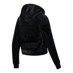 Miami Heat Pro Standard Women's Triple Black Velour Full-Zip Hoodie cheap Outlet