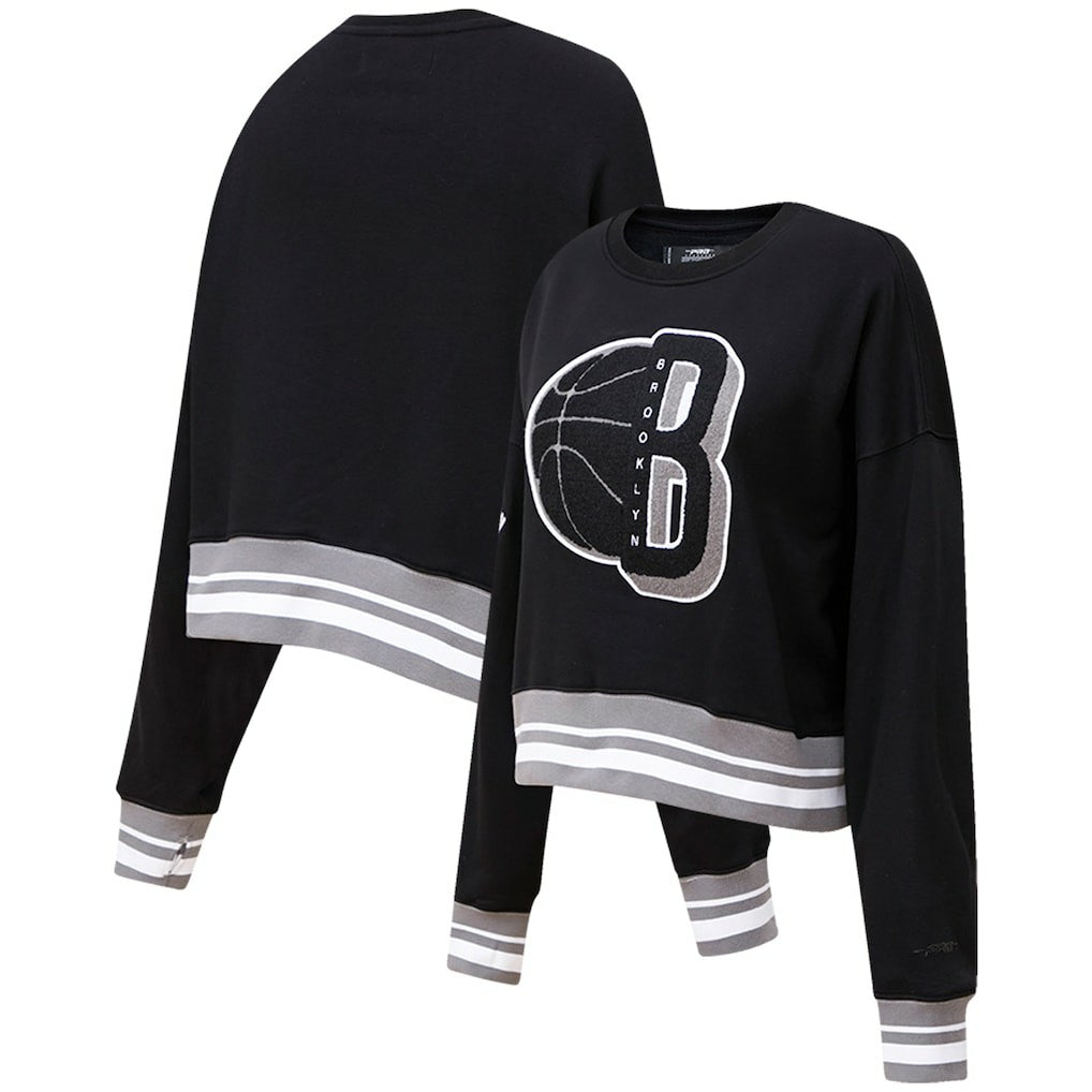 Brooklyn Nets Pro Standard Women's Mash Up Pullover Sweatshirt Online