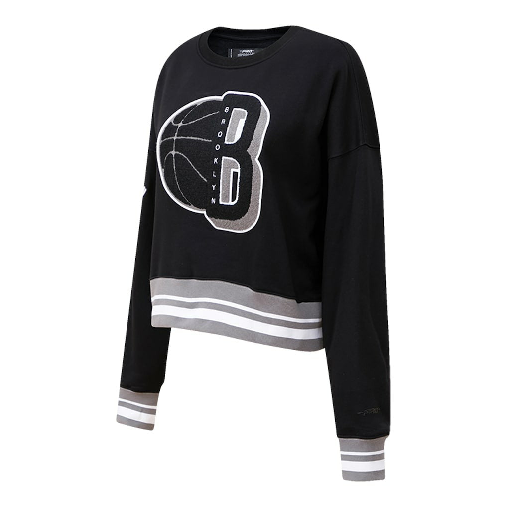 Brooklyn Nets Pro Standard Women's Mash Up Pullover Sweatshirt Online