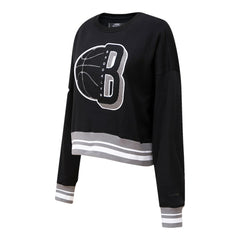 Brooklyn Nets Pro Standard Women's Mash Up Pullover Sweatshirt Online