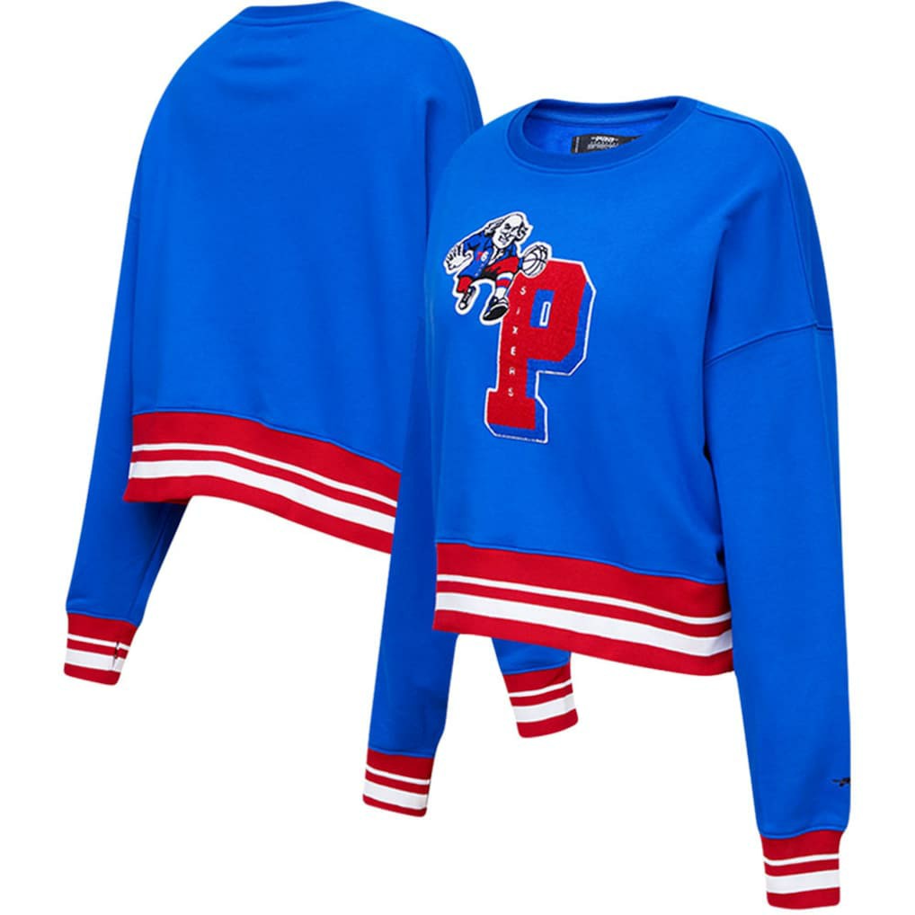 Philadelphia 76ers Pro Standard Women's Mash Up Pullover Sweatshirt Outlet