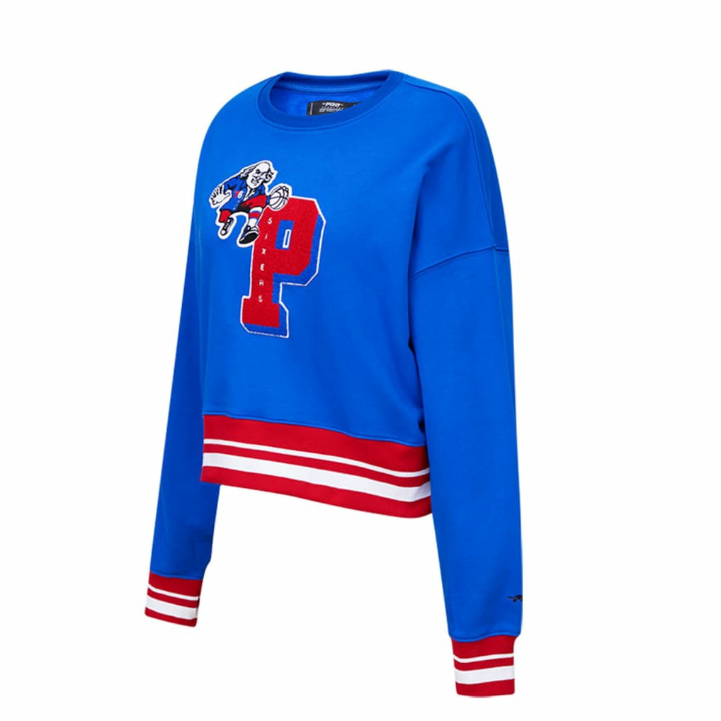 Philadelphia 76ers Pro Standard Women's Mash Up Pullover Sweatshirt Outlet