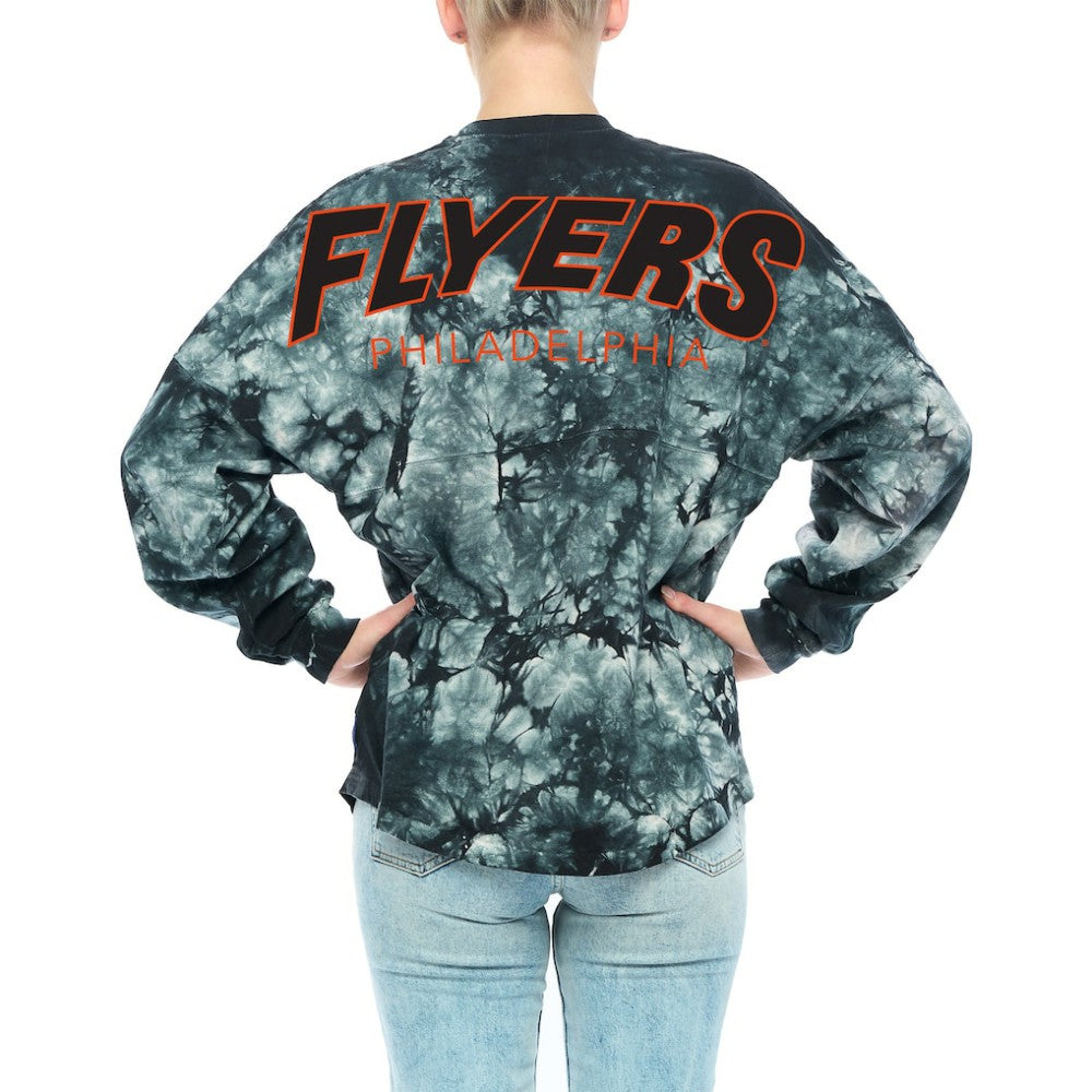 Philadelphia Flyers Fanatics Women's Crystal-Dye Long Sleeve T-Shirt On Sale