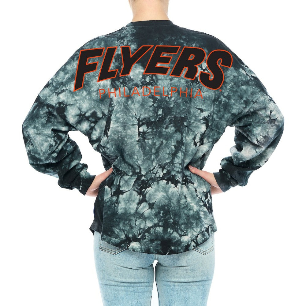 Philadelphia Flyers Fanatics Women's Crystal-Dye Long Sleeve T-Shirt On Sale