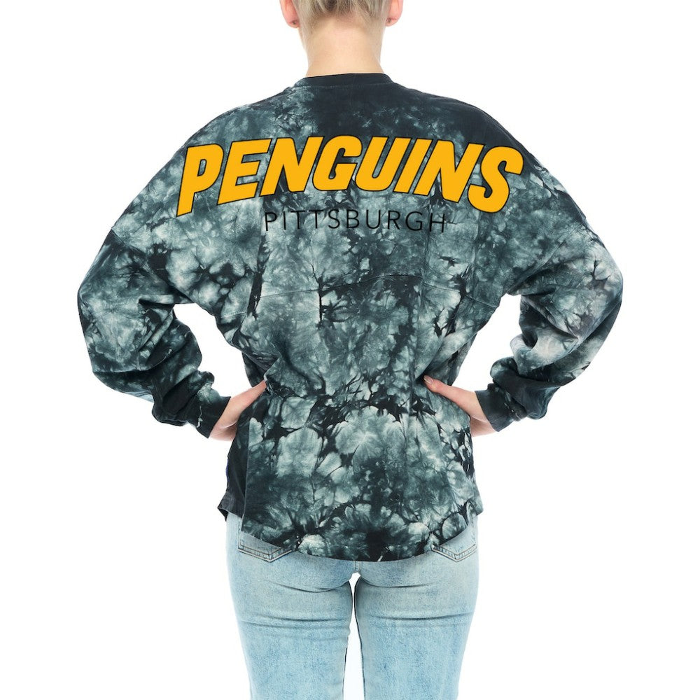 Pittsburgh Penguins Fanatics Women's Crystal-Dye Long Sleeve T-Shirt For Sale