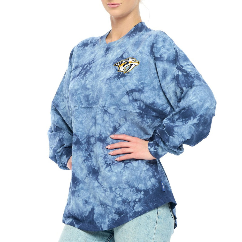 Nashville Predators Fanatics Women's Crystal-Dye Long Sleeve T-Shirt For Sale
