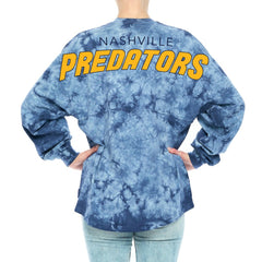 Nashville Predators Fanatics Women's Crystal-Dye Long Sleeve T-Shirt For Sale
