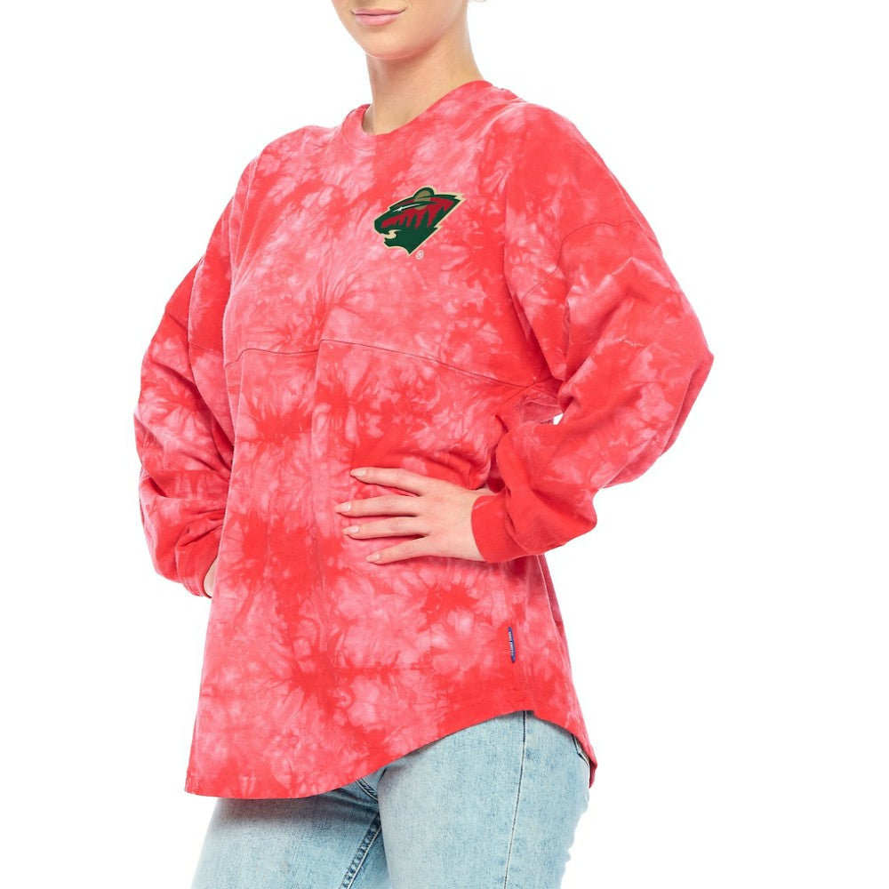 Minnesota Wild Fanatics Women's Crystal-Dye Long Sleeve T-Shirt Discount