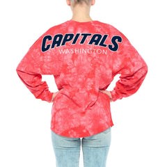 Washington Capitals Fanatics Women's Crystal-Dye Long Sleeve T-Shirt For Sale