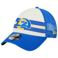 Los Angeles Rams New Era Team Stripe Trucker 9FORTY Snapback Hat